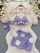 Colon 2 Piece Summer Set - Resortwear Set - styled flat-lay shot, purple - Miss Mosa By Akanksha