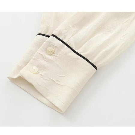 Corin Ruffled Summer Top In Off-White - close-up shot of cuff detail - Miss Mosa By Akanksha