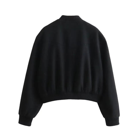 Cosmo Winter Jacket - back flat-lay product shot, black - Miss Mosa By Akanksha