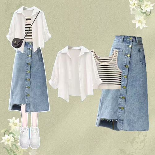 Costa summer Coord Set of 3 In White