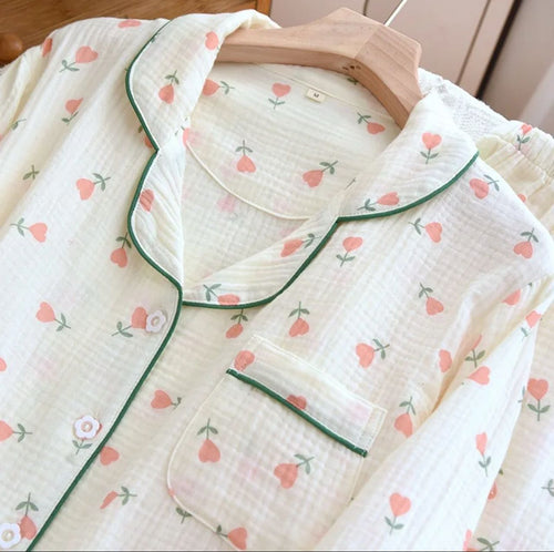 Cresta Cotton Nightsuit In Off-White