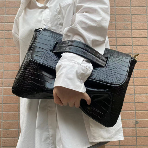 Cruz Textured PU Clutch Bag With Belt