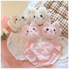 Cute Kitty Lingerie Set - styled flat-lay shot, multicolour - Miss Mosa By Akanksha