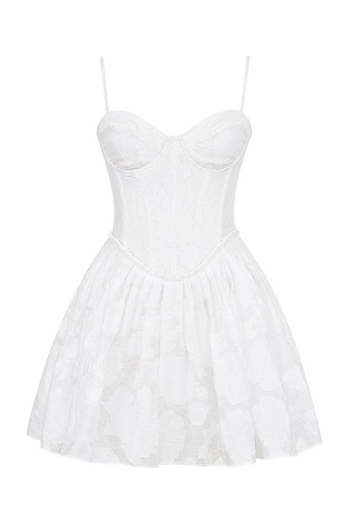 Cyrilla Corset Summer Dress In White