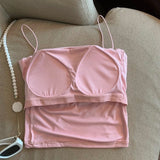 Zouzou Tank Tops with Inbuilt Bra In Grey