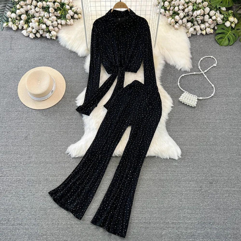 Adele Rhinestone Embedded Coord Set - Alamode By Akanksha