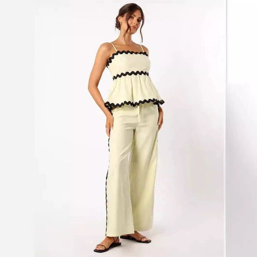 Mane Summer 2 Pc Coord Set In Lime