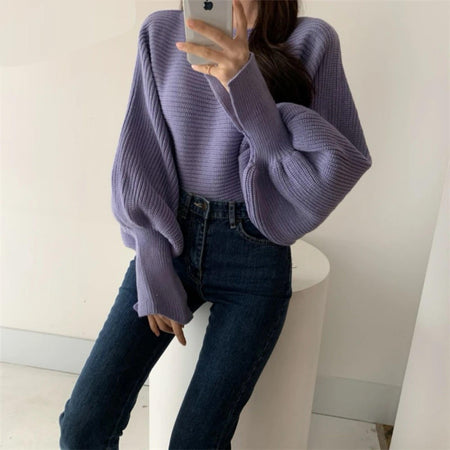 Vorel Luxury Knitted Sweaters in Lilac - Alamode By Akanksha