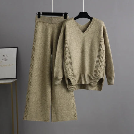 Brown - Leslie Luxe Winter Coord Set - Tracksuit