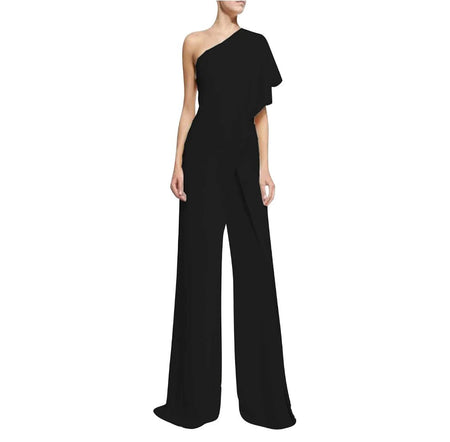 Daffodil Jumpsuits - front shot on model, black - Miss Mosa By Akanksha
