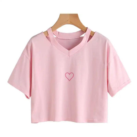 Daisy Summer Crop Top In Pink - front shot on hanger - Miss Mosa By Akanksha
