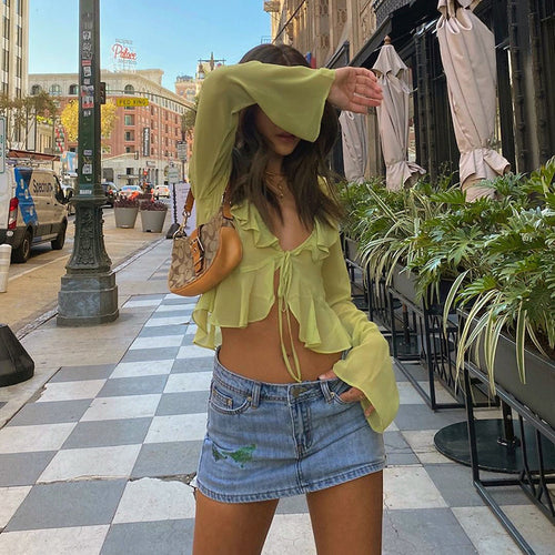 Dee Crop Ruffle Summer Shrug