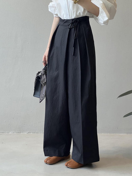 Delia Luxe Formal Pants In Black - front shot on model - Miss Mosa By Akanksha