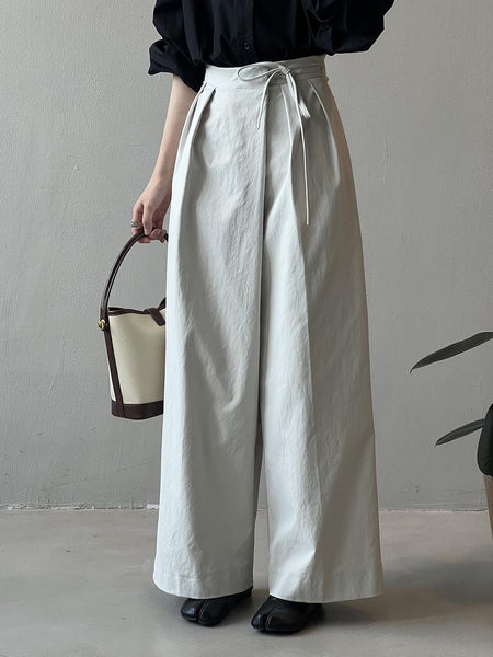 Delia Luxe Formal Pants In Off White - front shot on model - Miss Mosa By Akanksha