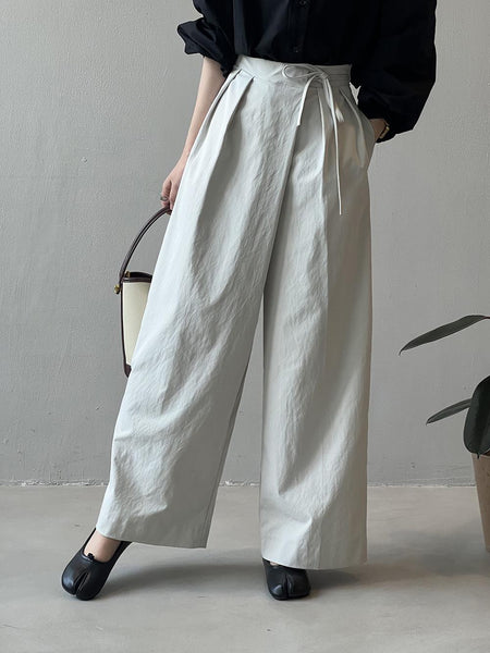 Delia Luxe Formal Pants In Off White - front shot on model - Miss Mosa By Akanksha