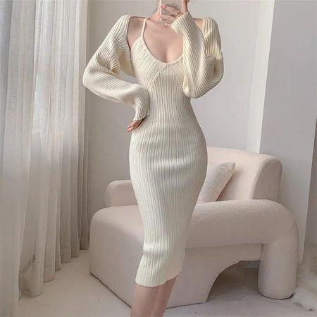 Delilah Coord Set - front shot on model, cream - Miss Mosa By Akanksha