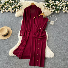 Delphin Winter Dress With Cape - flat-lay styled shot, burgundy - Miss Mosa By Akanksha