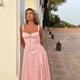 Delso Summer Lace Up Holiday Dress - lifestyle shot on model, pink - Miss Mosa By Akanksha