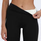 Dema Slimming Premium Fleece Leggings - close-up of fabric texture, black - Miss Mosa By Akanksha