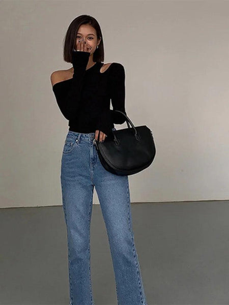 Deme Statement Blouse in black - lifestyle shot on model, black - Miss Mosa By Akanksha