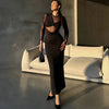 Denzen Statement Bodycon Maxi Dress In Black - S