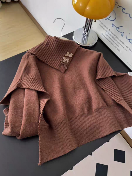 Dera Premium Winter Capes In Brown - flat-lay shot on hanger - Miss Mosa By Akanksha