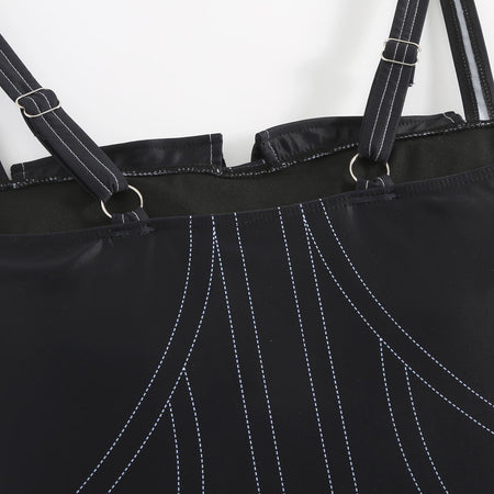 Deris Swimsuit With Pants In Black - close-up shot of the swimsuit straps - Miss Mosa By Akanksha