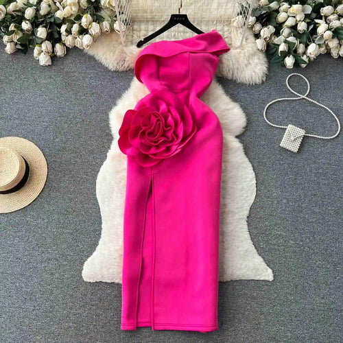 Desbam Rosette Dress In Pink