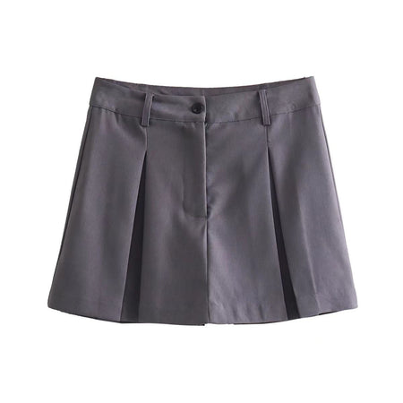 Dexo Luxe Linen Coord Set in Grey - flat-lay product shot, grey - Miss Mosa By Akanksha