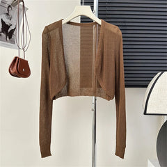 Dia Statement Summer Shrugs - hanging product shot, brown - Miss Mosa By Akanksha