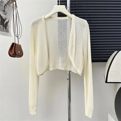 Dia Statement Summer Shrugs - hanging product shot, white - Miss Mosa By Akanksha