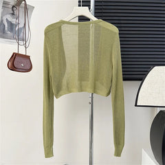 Dia Statement Summer Shrugs - back hanging product shot, green - Miss Mosa By Akanksha