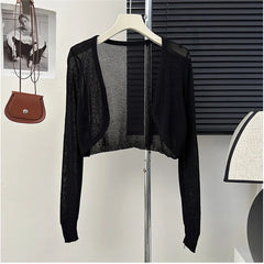 Dia Statement Summer Shrugs - hanging product shot, black - Miss Mosa By Akanksha