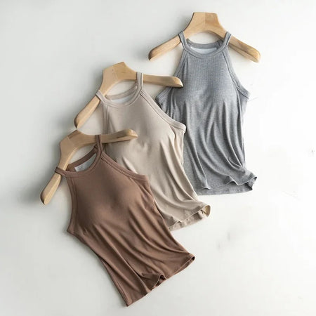 Dia Tank Tops with Inbuilt Bra - multicolour flat-lay shot, multicolour - Miss Mosa By Akanksha