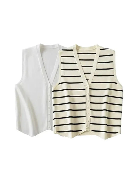 Dolo Statement Vest Summer Casual Tops - flat-lay product shot, multicolour - Miss Mosa By Akanksha