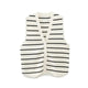 Dolo Statement Vest Summer Casual Tops - flat-lay product shot, white - Miss Mosa By Akanksha