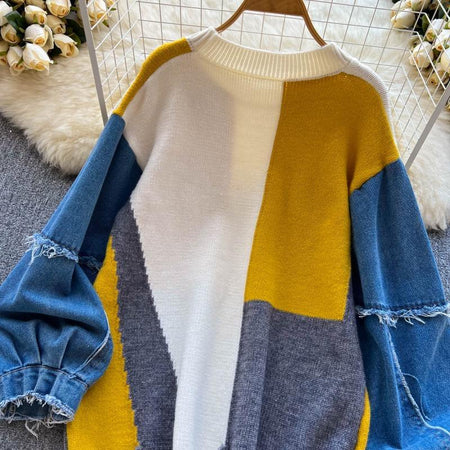 Dora Quirky Statement Sweatshirt - styled flat-lay shot, multicolour - Miss Mosa By Akanksha