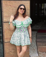 Venice Luxe Summer Dress in Green - Alamode By Akanksha