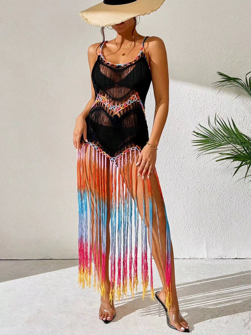Dabel Tassel Summer Coverup In Black
