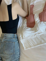 Basco Seamless Tank Tops with Inbuilt Bra In White