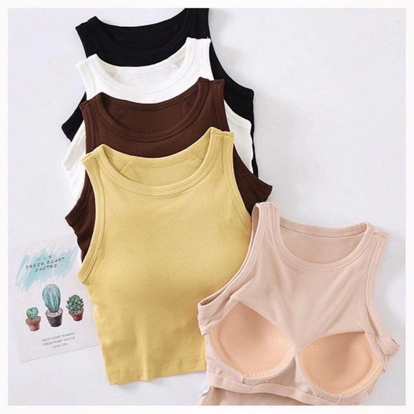Nicole Tank Tops with Inbuilt Bra - Alamode By Akanksha