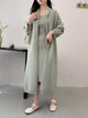 Manie Bodycon Dress with Woolen Coat - Alamode By Akanksha