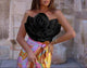 Eden Statement Floral Top - lifestyle shot on model, black - Miss Mosa By Akanksha