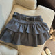 Effy Ruffle Polka Skorts With Belt
