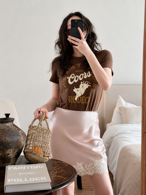 Eivor Satin Lace Mini Skorts