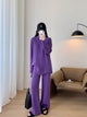 Elestren Winter Trackset - full-length shot on model, purple - Miss Mosa By Akanksha