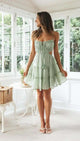 Elisa Summer Holiday dress - full-length shot on model, green - Miss Mosa By Akanksha
