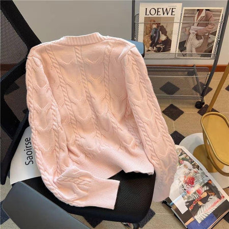 Ella Embellished Luxe Sweater - styled flat-lay shot, pink - Miss Mosa By Akanksha