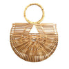 Elliot Statement Bag In Brown - flat-lay product shot, tan - Miss Mosa By Akanksha