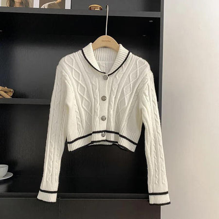 Elowen Statement Sweater - hanging product shot, white - Miss Mosa By Akanksha